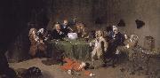 William Hogarth A modern midnight conversation oil on canvas